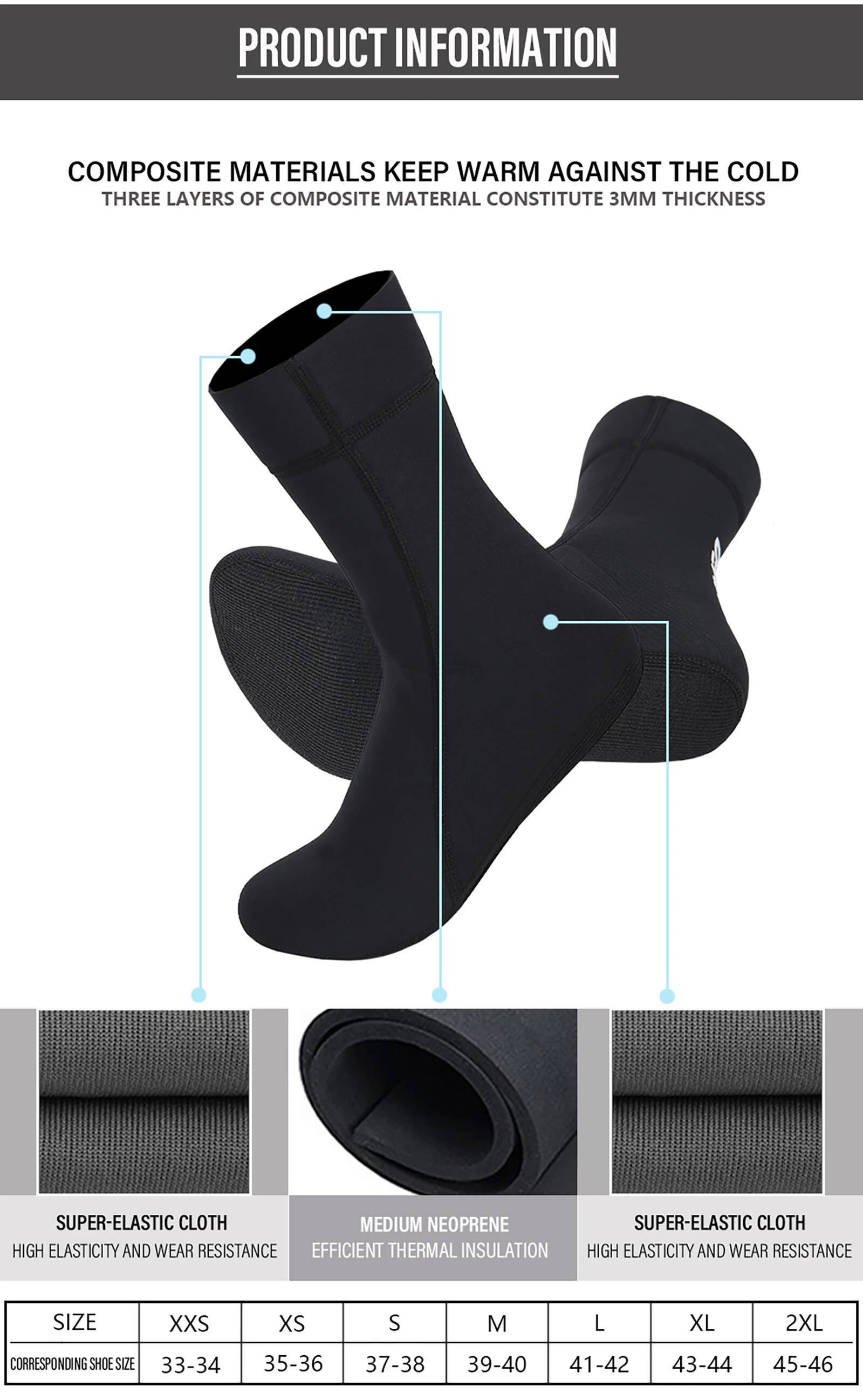 Meias meias 1.5mm/3mm/5mm prai - Wetsuit 3Mm Neoprene avaliação e preço